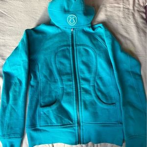 Lululemon Scuba Full Zip Cyan Size 6 (used)